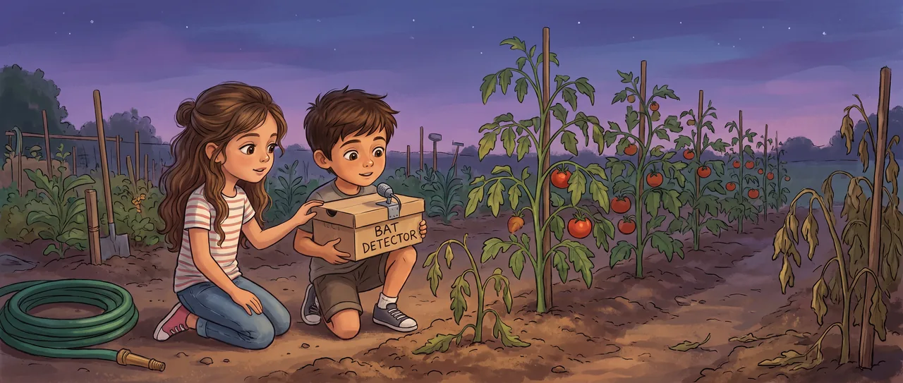 The Bat Detector and the Thirsty Tomatoes